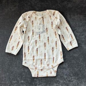 NWT Kate Quinn Long Sleeve Lap Neck Bodysuit Size 18-24 Months